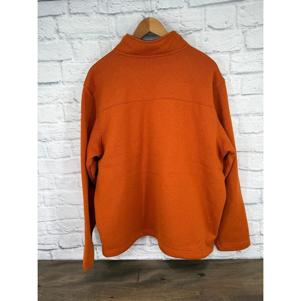 The‎ North Face Gordon Lyons 1/4 Zip Orange Gray Fleece Pullover Knit Jacket XL